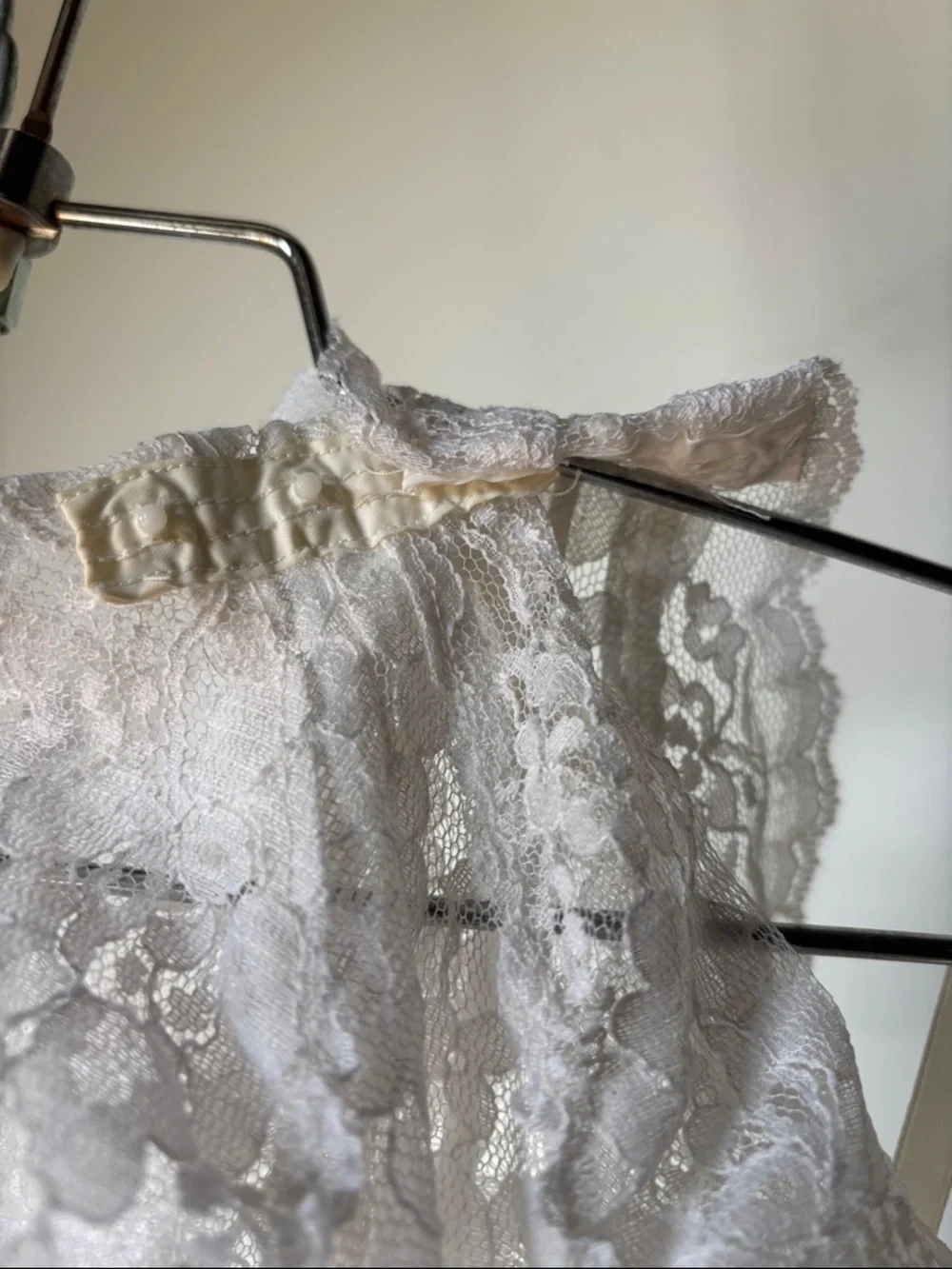Floral Lace V-Neck Bodysuit Women Intimates Layer Swimsuit Cover Up Vintage - Picture 4 of 7